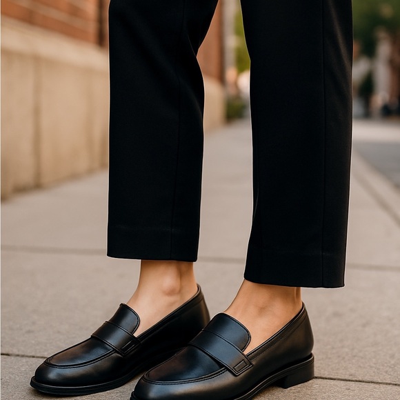 COS Black Leather Women's Loafers Size EU 40 (US 9) perfect condition - Picture 1 of 6